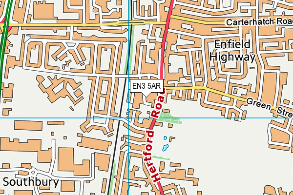EN3 5AR map - OS VectorMap District (Ordnance Survey)