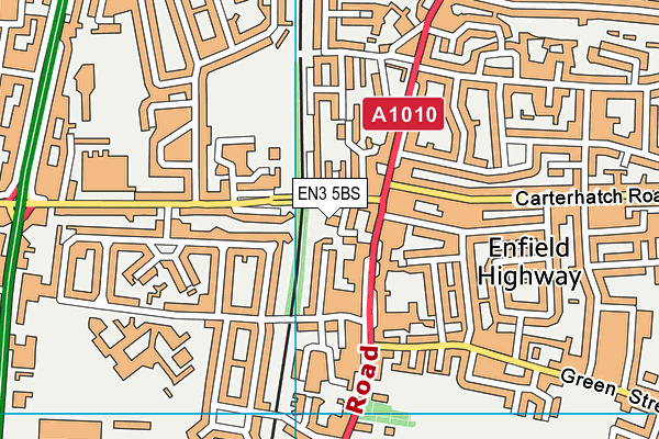 EN3 5BS map - OS VectorMap District (Ordnance Survey)