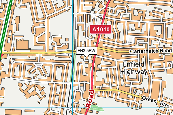 EN3 5BW map - OS VectorMap District (Ordnance Survey)