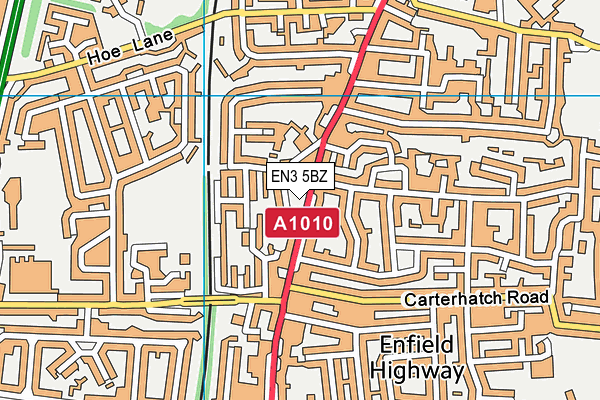 EN3 5BZ map - OS VectorMap District (Ordnance Survey)