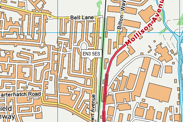 EN3 5ES map - OS VectorMap District (Ordnance Survey)