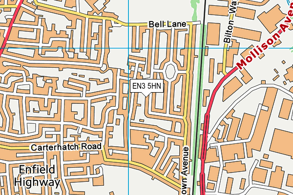 EN3 5HN map - OS VectorMap District (Ordnance Survey)