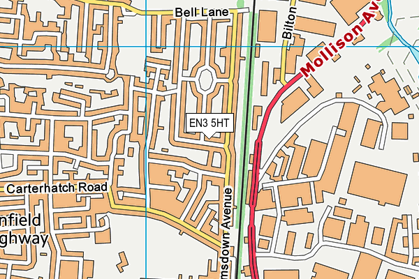 EN3 5HT map - OS VectorMap District (Ordnance Survey)