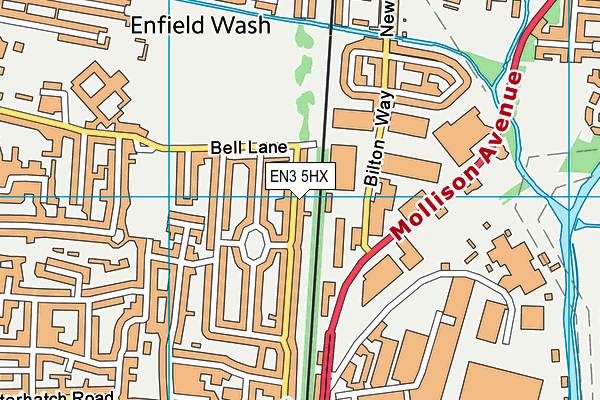 EN3 5HX map - OS VectorMap District (Ordnance Survey)