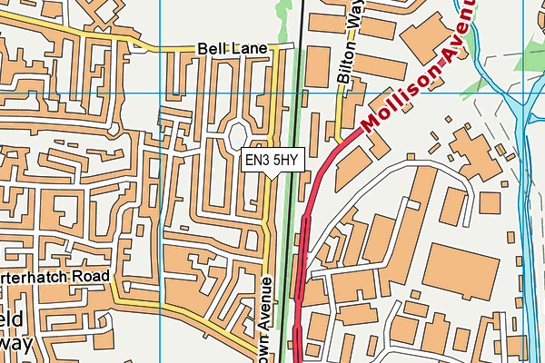 EN3 5HY map - OS VectorMap District (Ordnance Survey)