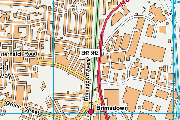 EN3 5HZ map - OS VectorMap District (Ordnance Survey)