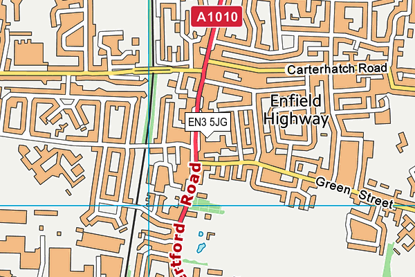 EN3 5JG map - OS VectorMap District (Ordnance Survey)
