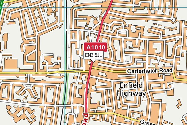 EN3 5JL map - OS VectorMap District (Ordnance Survey)