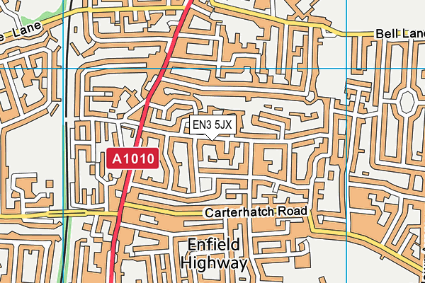 EN3 5JX map - OS VectorMap District (Ordnance Survey)