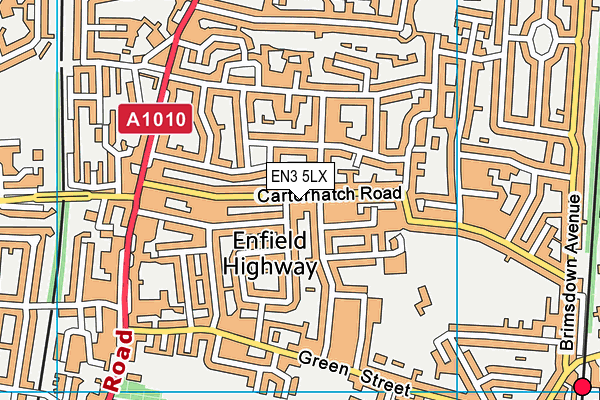EN3 5LX map - OS VectorMap District (Ordnance Survey)