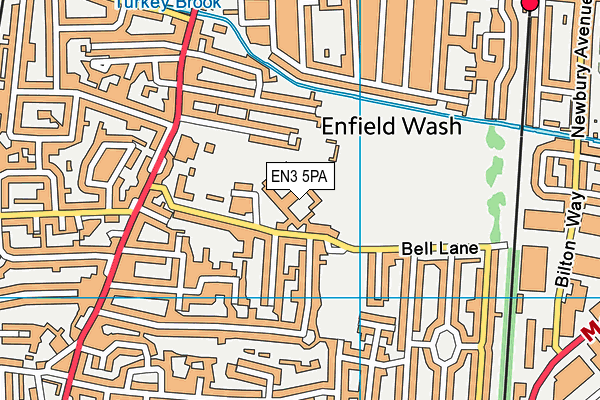EN3 5PA map - OS VectorMap District (Ordnance Survey)