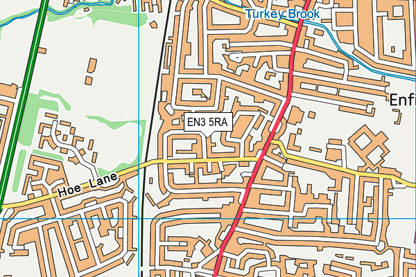 EN3 5RA map - OS VectorMap District (Ordnance Survey)