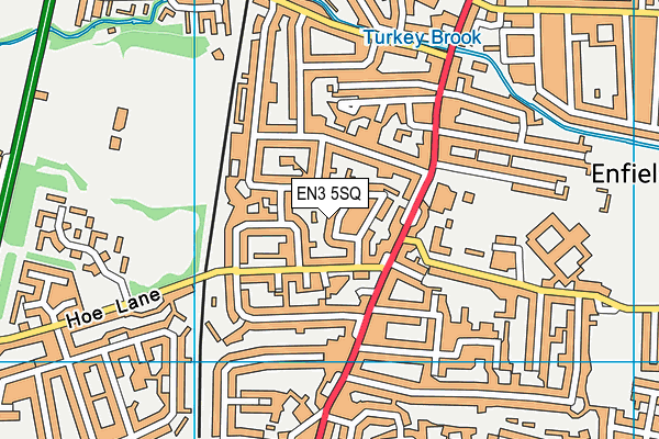 EN3 5SQ map - OS VectorMap District (Ordnance Survey) EN3 5SQ map - OS VectorMap District (Ordnance Survey)