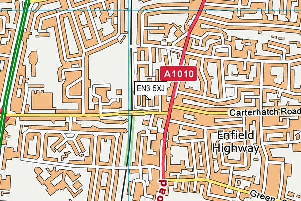 EN3 5XJ map - OS VectorMap District (Ordnance Survey) EN3 5XJ map - OS VectorMap District (Ordnance Survey)
