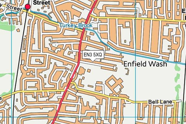 EN3 5XQ map - OS VectorMap District (Ordnance Survey) EN3 5XQ map - OS VectorMap District (Ordnance Survey)
