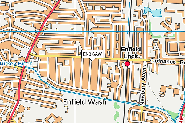 EN3 6AW map - OS VectorMap District (Ordnance Survey) EN3 6AW map - OS VectorMap District (Ordnance Survey)