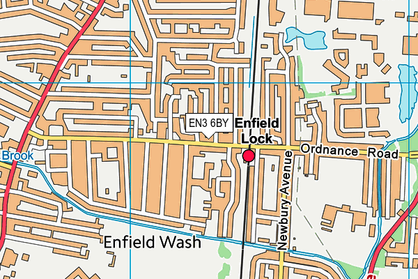 EN3 6BY map - OS VectorMap District (Ordnance Survey)