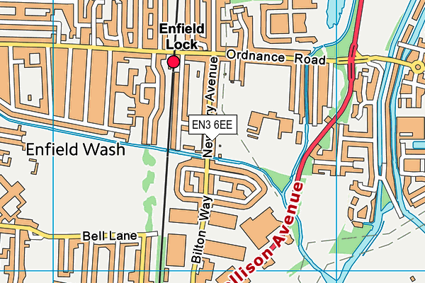 EN3 6EE map - OS VectorMap District (Ordnance Survey)