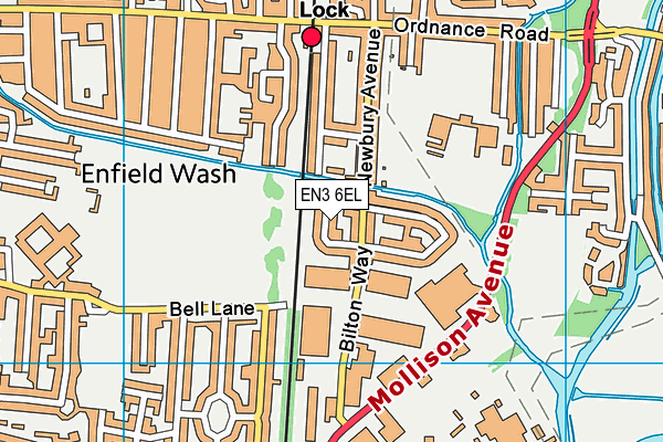 EN3 6EL map - OS VectorMap District (Ordnance Survey)