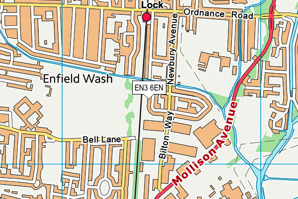 EN3 6EN map - OS VectorMap District (Ordnance Survey)