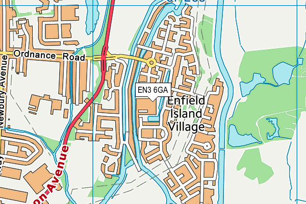 EN3 6GA map - OS VectorMap District (Ordnance Survey) EN3 6GA map - OS VectorMap District (Ordnance Survey)