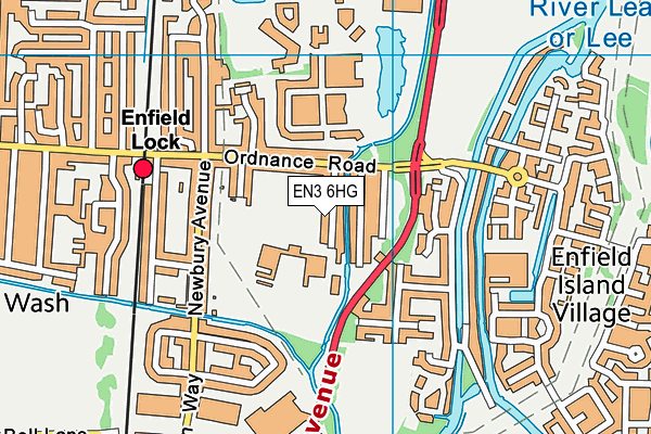 EN3 6HG map - OS VectorMap District (Ordnance Survey)