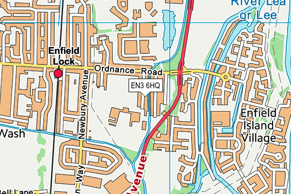 EN3 6HQ map - OS VectorMap District (Ordnance Survey)