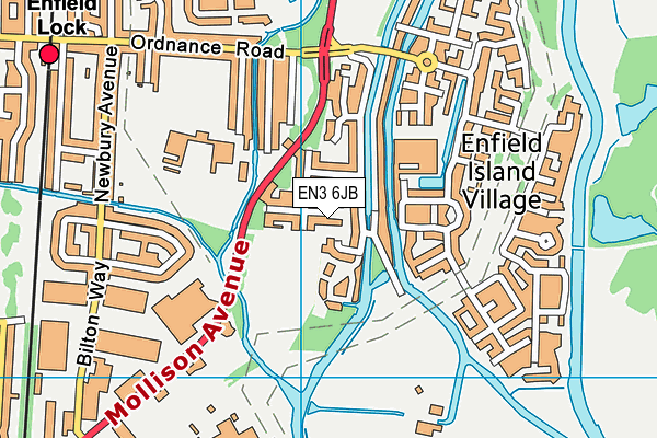 EN3 6JB map - OS VectorMap District (Ordnance Survey)