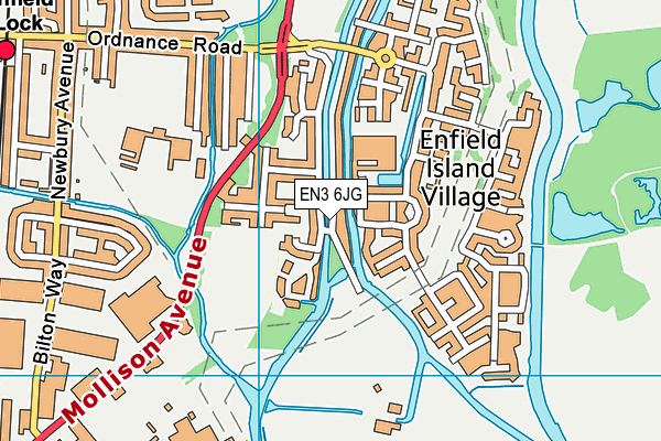 EN3 6JG map - OS VectorMap District (Ordnance Survey) EN3 6JG map - OS VectorMap District (Ordnance Survey)