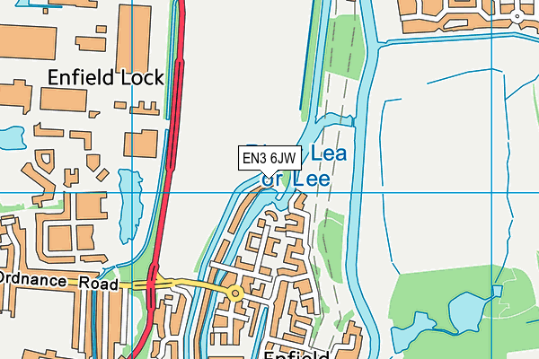 EN3 6JW map - OS VectorMap District (Ordnance Survey) EN3 6JW map - OS VectorMap District (Ordnance Survey)