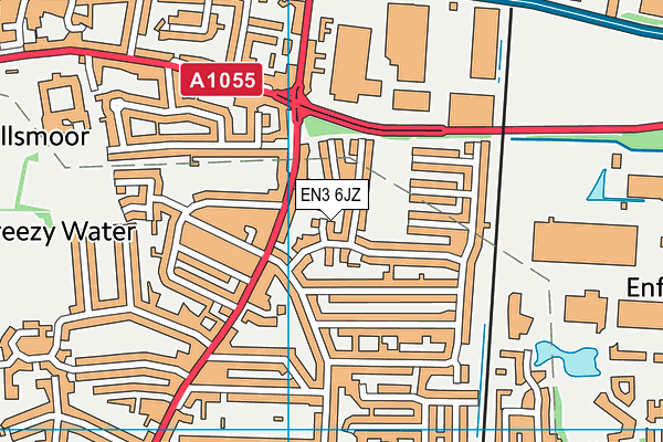 EN3 6JZ map - OS VectorMap District (Ordnance Survey)