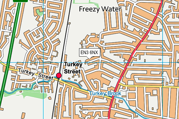 EN3 6NX map - OS VectorMap District (Ordnance Survey)