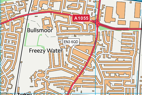 EN3 6QD map - OS VectorMap District (Ordnance Survey)
