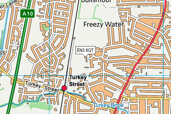 EN3 6QT map - OS VectorMap District (Ordnance Survey)