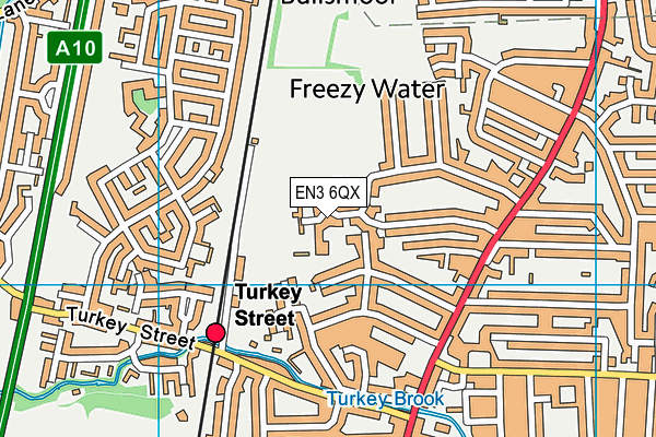 EN3 6QX map - OS VectorMap District (Ordnance Survey)