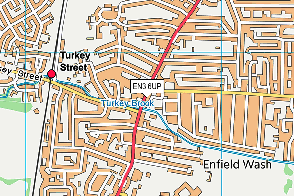 EN3 6UP map - OS VectorMap District (Ordnance Survey)