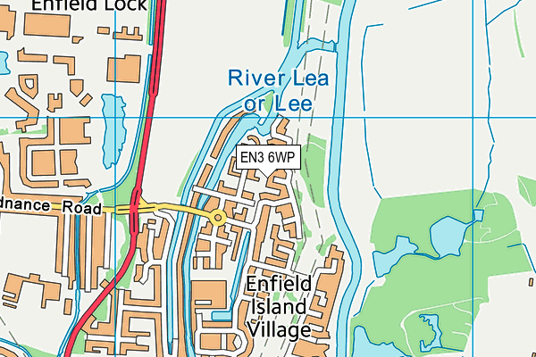 EN3 6WP map - OS VectorMap District (Ordnance Survey)