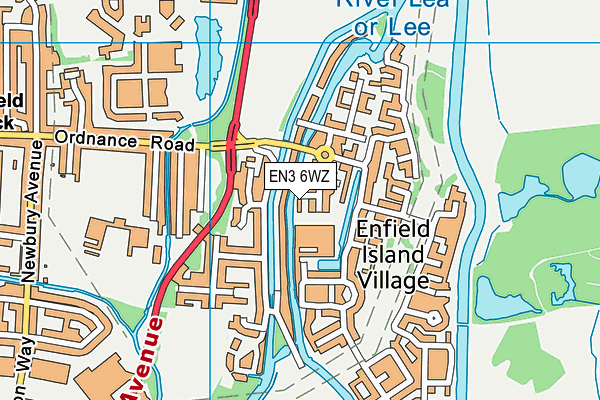 EN3 6WZ map - OS VectorMap District (Ordnance Survey) EN3 6WZ map - OS VectorMap District (Ordnance Survey)