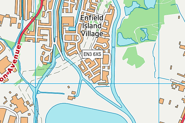 EN3 6XS map - OS VectorMap District (Ordnance Survey) EN3 6XS map - OS VectorMap District (Ordnance Survey)