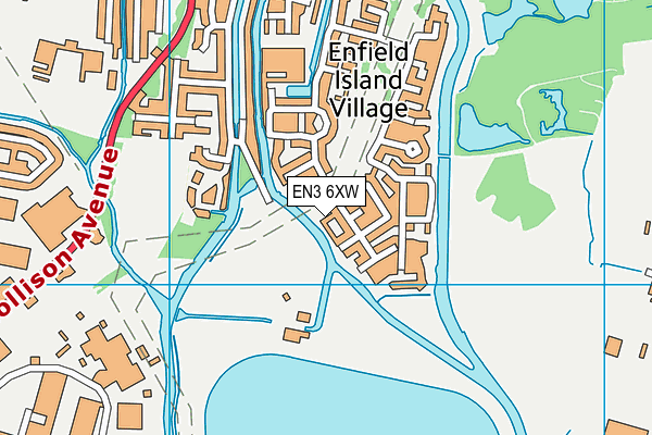 EN3 6XW map - OS VectorMap District (Ordnance Survey) EN3 6XW map - OS VectorMap District (Ordnance Survey)