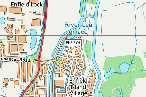 EN3 6YH map - OS VectorMap District (Ordnance Survey)