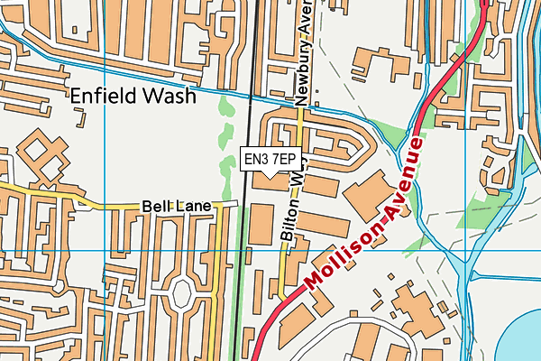 EN3 7EP map - OS VectorMap District (Ordnance Survey)