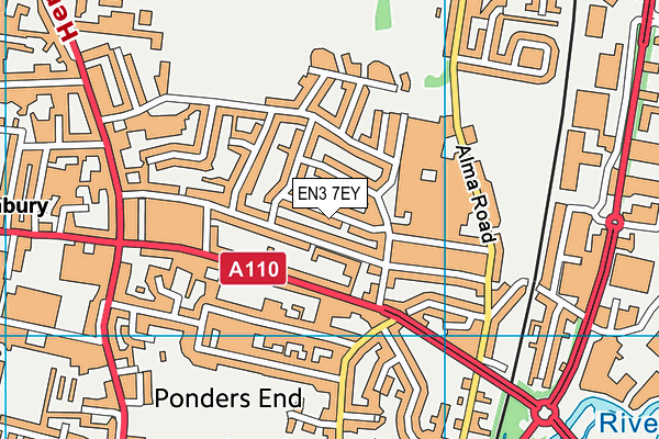 EN3 7EY map - OS VectorMap District (Ordnance Survey)