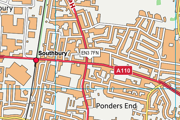 EN3 7FN map - OS VectorMap District (Ordnance Survey)