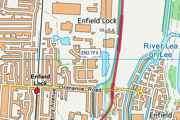 EN3 7FX map - OS VectorMap District (Ordnance Survey) EN3 7FX map - OS VectorMap District (Ordnance Survey)