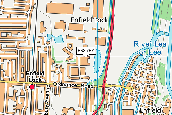 EN3 7FY map - OS VectorMap District (Ordnance Survey)