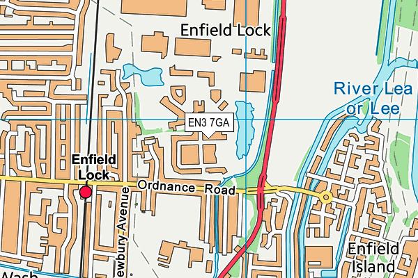 EN3 7GA map - OS VectorMap District (Ordnance Survey) EN3 7GA map - OS VectorMap District (Ordnance Survey)