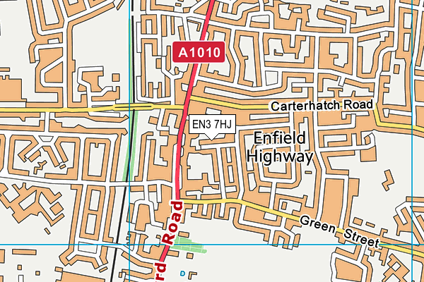 EN3 7HJ map - OS VectorMap District (Ordnance Survey)