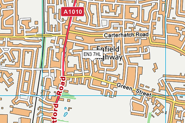 EN3 7HL map - OS VectorMap District (Ordnance Survey)
