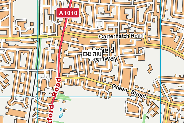EN3 7HU map - OS VectorMap District (Ordnance Survey)